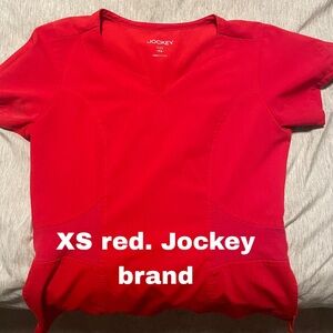 Jockey Vivid Red Scrub Top XS